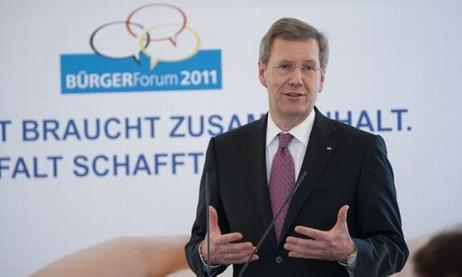 Bundespräsident Christian Wulff in Schloss Bellevue