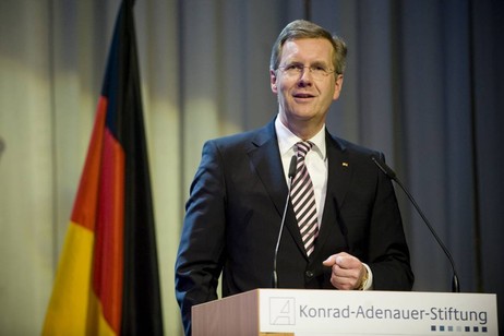 Bundespräsident Christian Wulff am Rednerpult