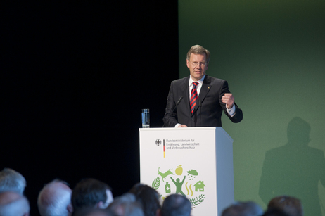 Bundespräsident Christian Wulff bei der Eröffnung zum "Internationalen Jahr der Wälder" am 21.03.2011 in Berlin