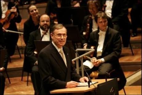 Bundespräsident Köhler hält eine Rede in der Berliner Philharmonie