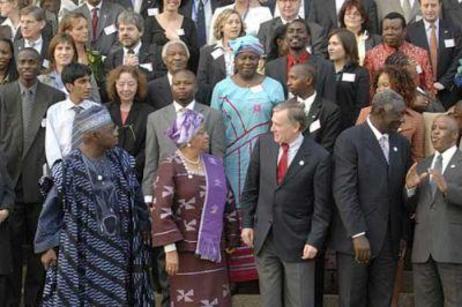 Gruppenbild: Bundespräsident Horst Köhler und afrikanische Staatschefs