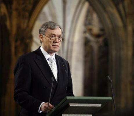 Bundespräsident Horst Köhler im Dom am Rednerpult