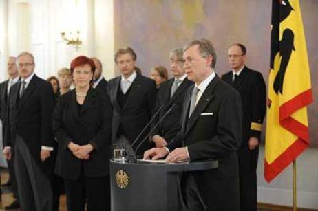 Bundespräsident Horst Köhler am Rednerpult