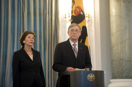 Bundespräsident Horst Köhler und seine Frau Eva Luise Köhler in Schloss Bellevue