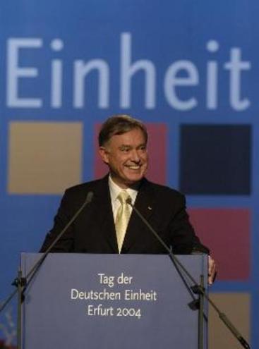 Federal President Horst Köhler on the Day of German Unity in Erfurt on 3 October 2004