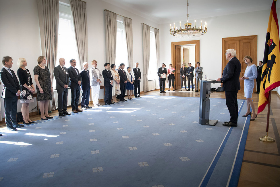 Bundespräsident Frank-Walter Steinmeier bei der Ansprache zur Verleihung des Philipp Franz von Siebold-Preis 2019.
