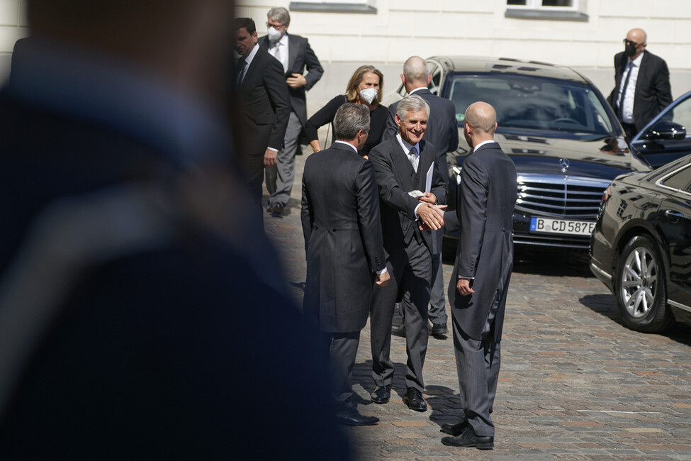 Ankunft des designierten Botschafters der Republik Österreich, Michael Linhart, vor Schloss Bellevue