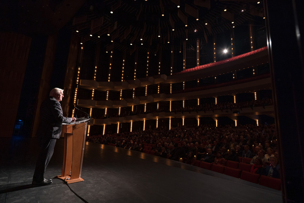 Bundespräsident Steinmeier hält eine Rede bei einem Konzert zu Ehren der Generalgouverneurin von Kanada.