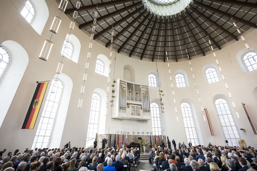 Bundespräsident Steinmeier hält eine Rede in der Paulskirche in Frankfurt am Main