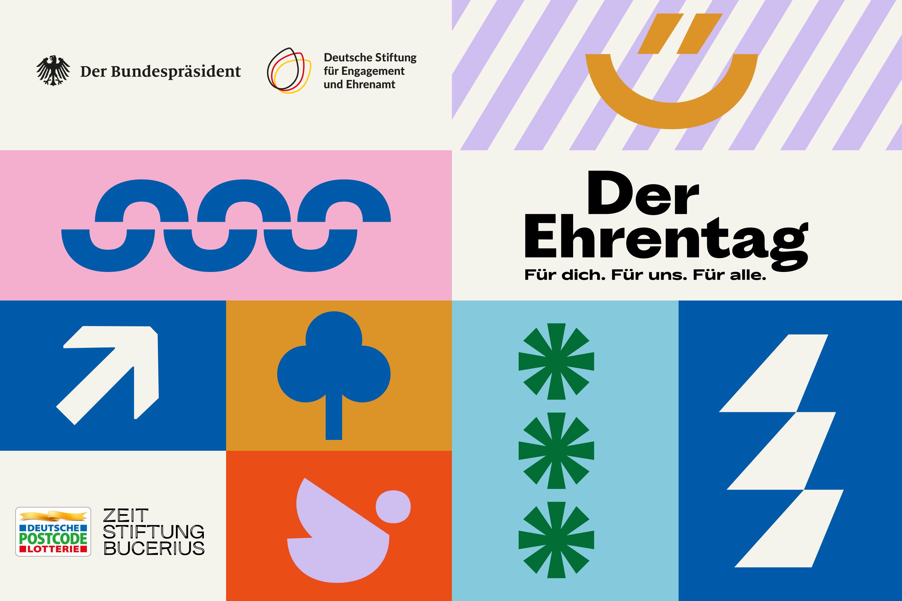 Logo "Der Ehrentag. Für dich. Für uns. Für alle." (© Bundespräsidialamt) Logo "Der Ehrentag. Für dich. Für uns. Für alle."