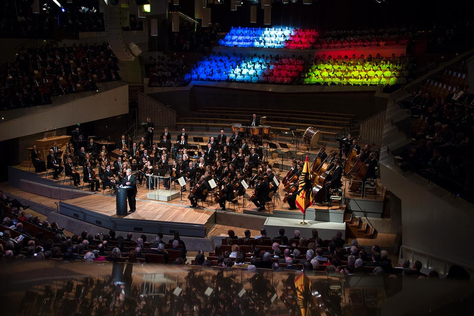 Bundespräsident Joachim Gauck bei seiner Rede in der Berliner Philharmonie