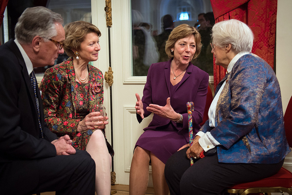 Daniela Schadt im Gespräch beim Empfang im Cercle Cité anlässlich des Staatsbesuchs im Großherzogtum Luxemburg