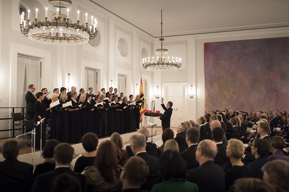 Adventskonzert beim Bundespräsidenten mit der Gächinger Kantorei im Großen Saal von Schloss Bellevue    