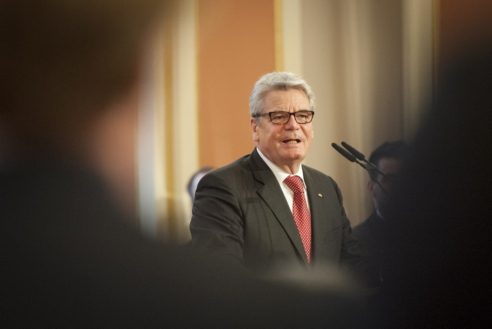 Bundespräsident Joachim Gauck bei einer Rede (Archiv)