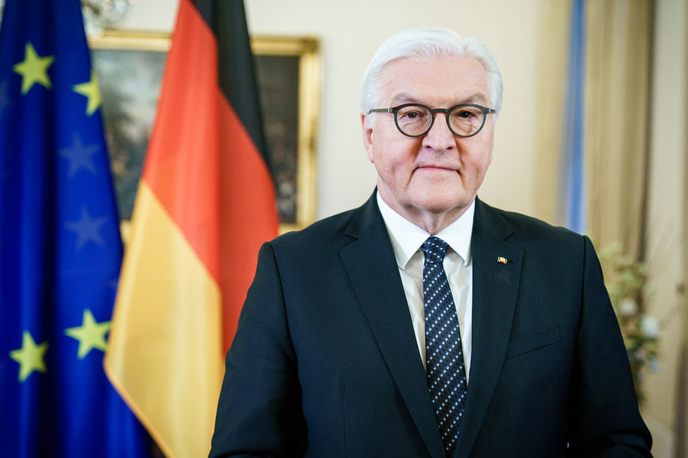 Federal President Steinmeier at the recording of a video statement on occasion of Joe Biden's inauguration as 46th president of the United States