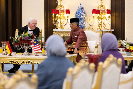Federal President Steinmeier talks with His Majesty Al-Sultan Abdullah Shah, the Yang Di-Pertuan Agong of Malaysia
